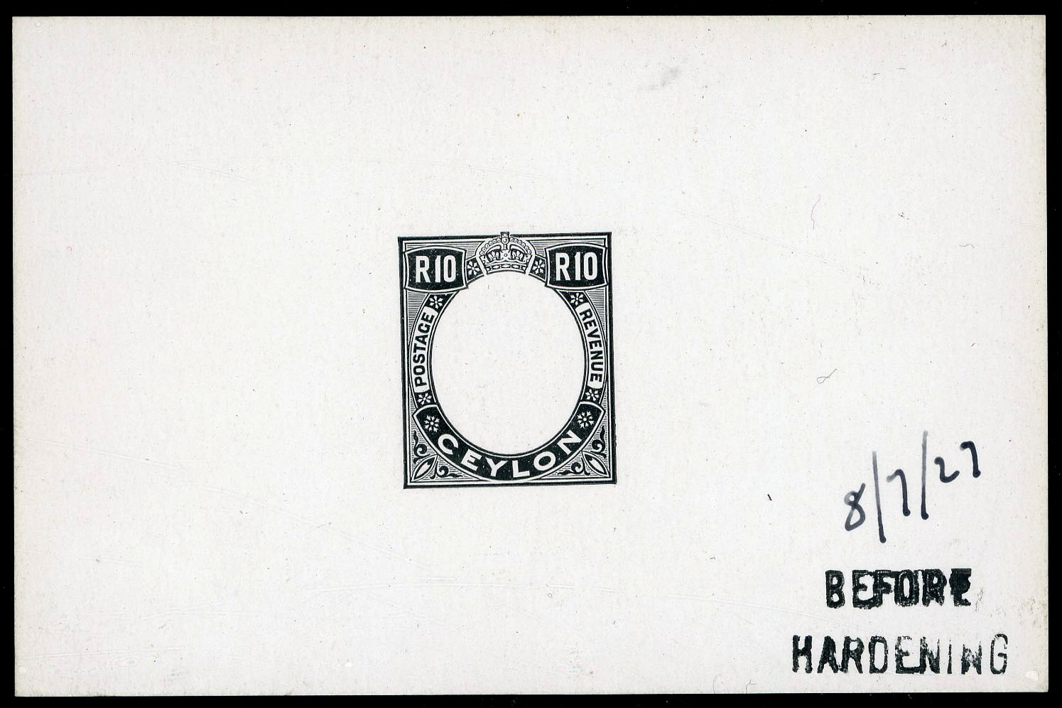 Ceylon SG 366 die proof