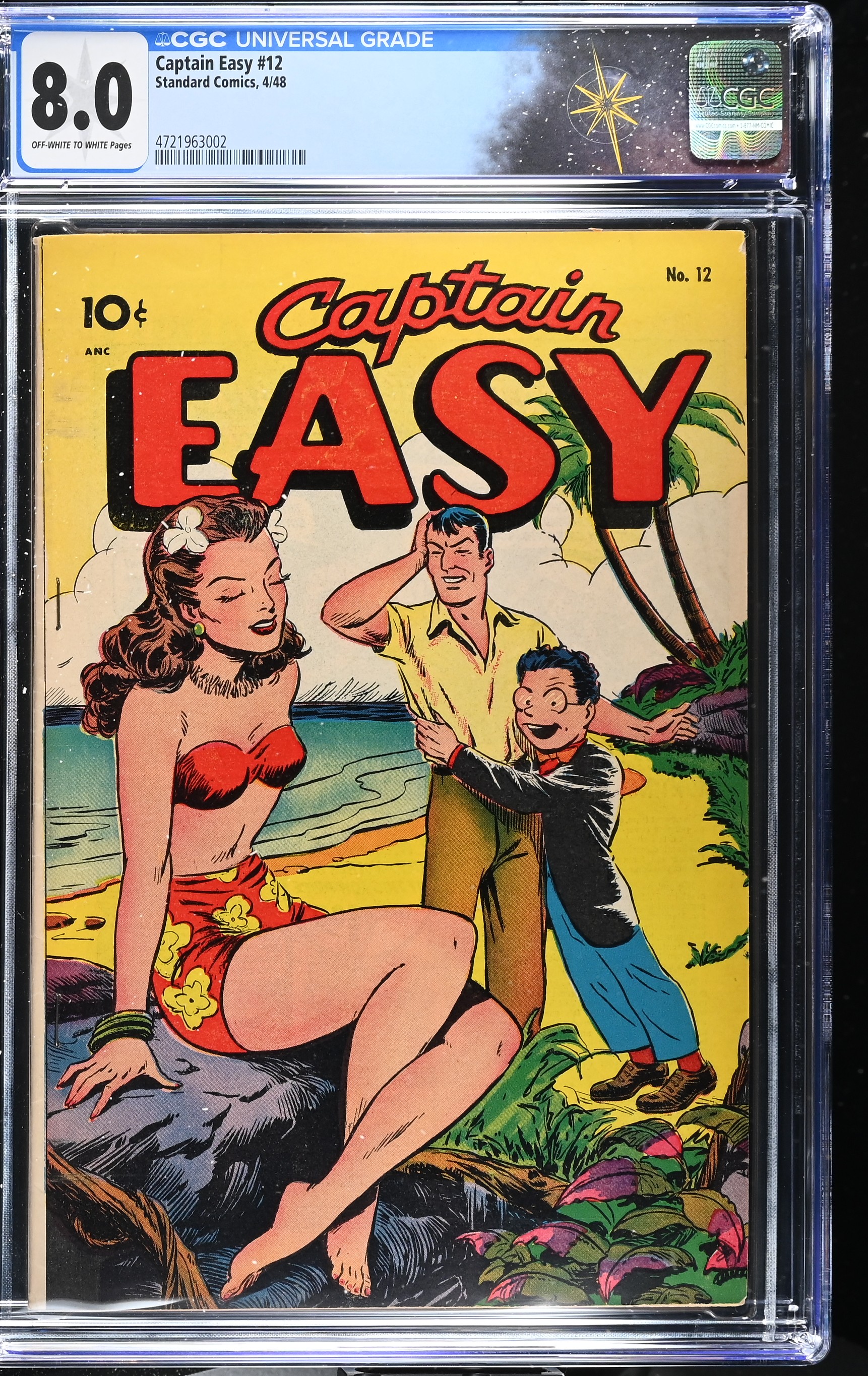 Captain Easy #12 CGC 8.0 'Good Girl' Bikini Cover (Standard Comics, 1948) Off-White to White Pages