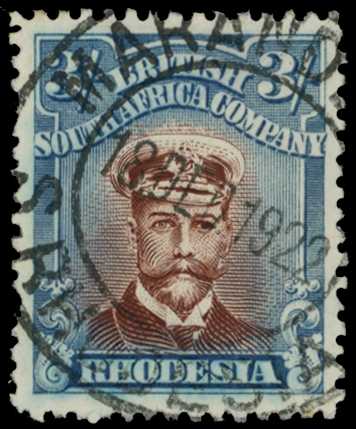 1922-3 3/- Head Die IIIB, perf 14, white...