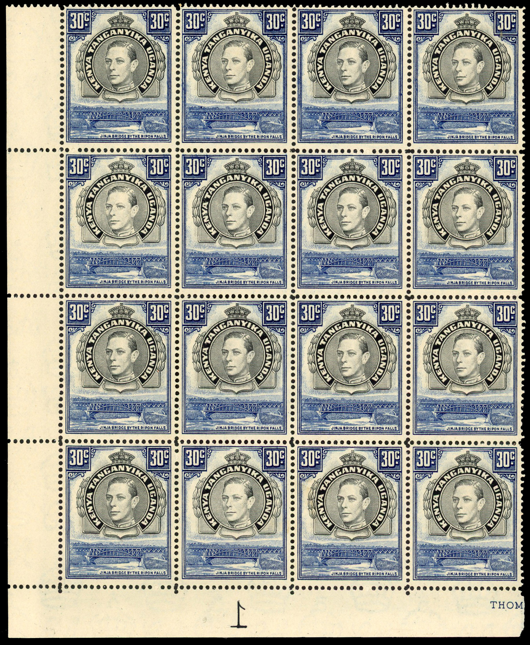 KUT SG 141a Plate block mint