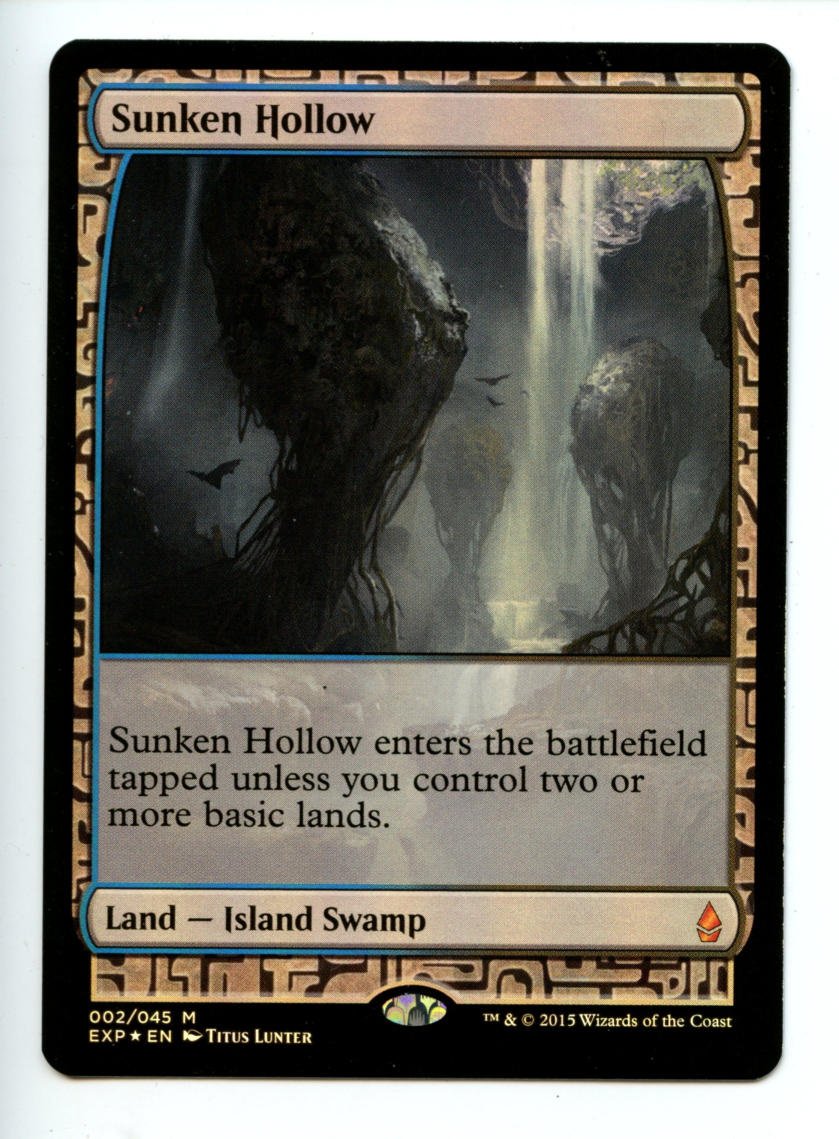 Magic the Gathering - Sunken Hollow  - Zendikar Expeditions  - Moderatly Played 