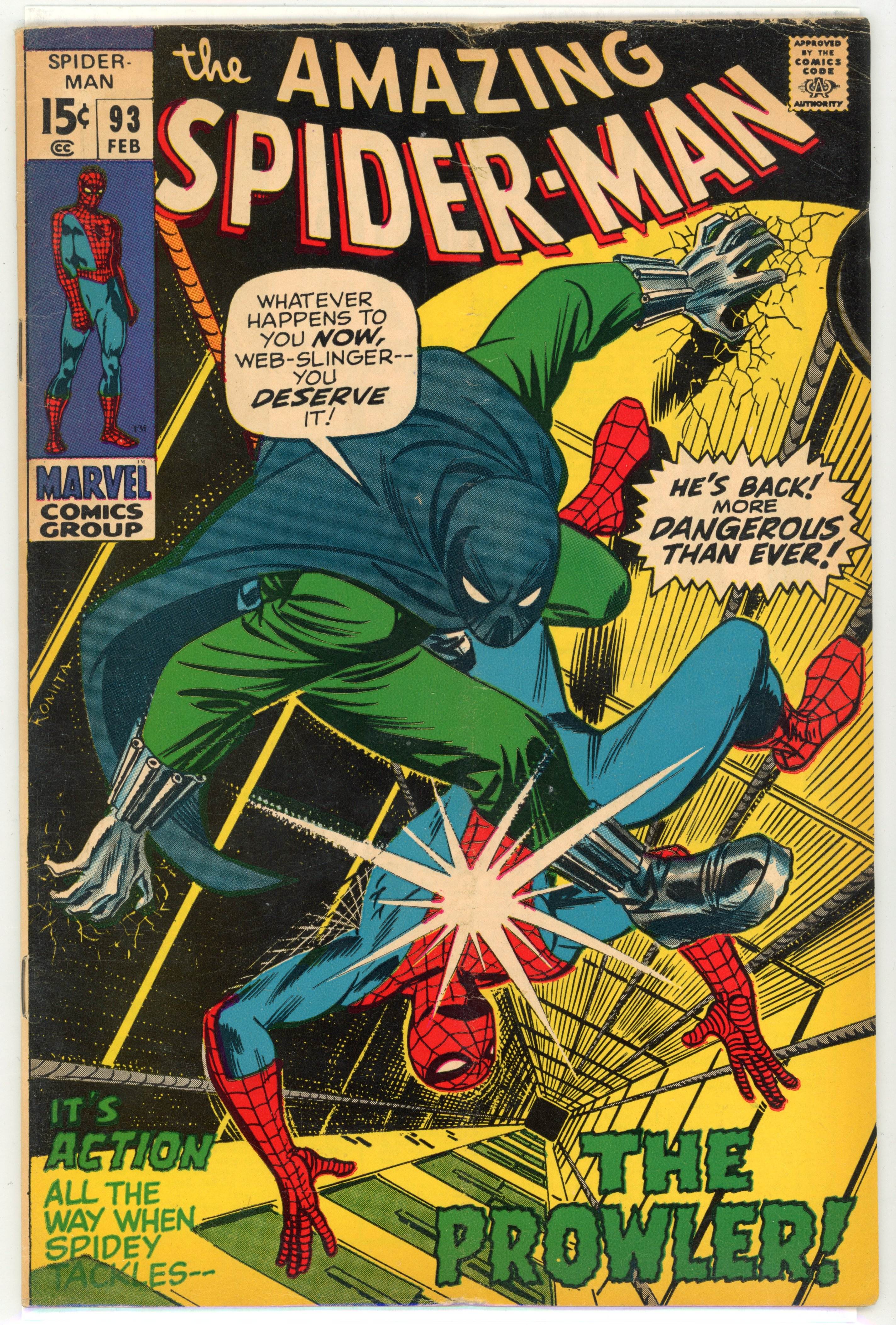 Amazing Spider-Man #93 (Marvel Comics, 1971) First appearance of Arthur Stacy