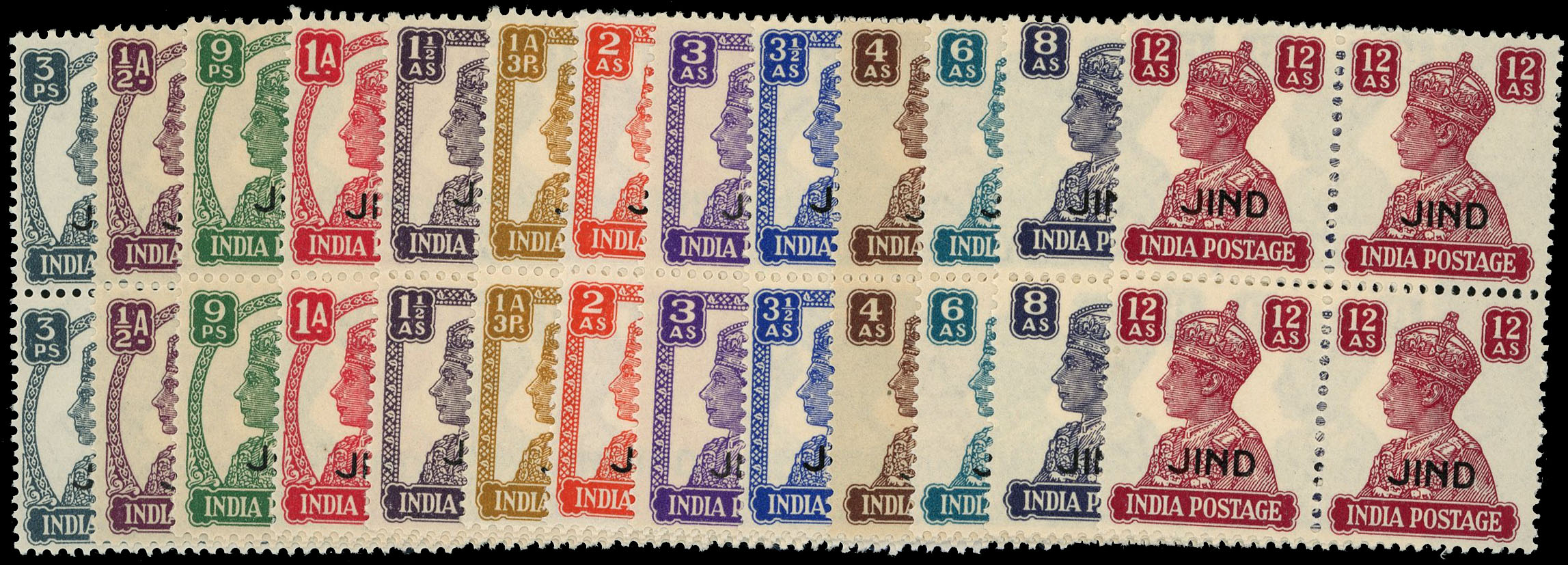 Jind SG 137-149 blocks mint
