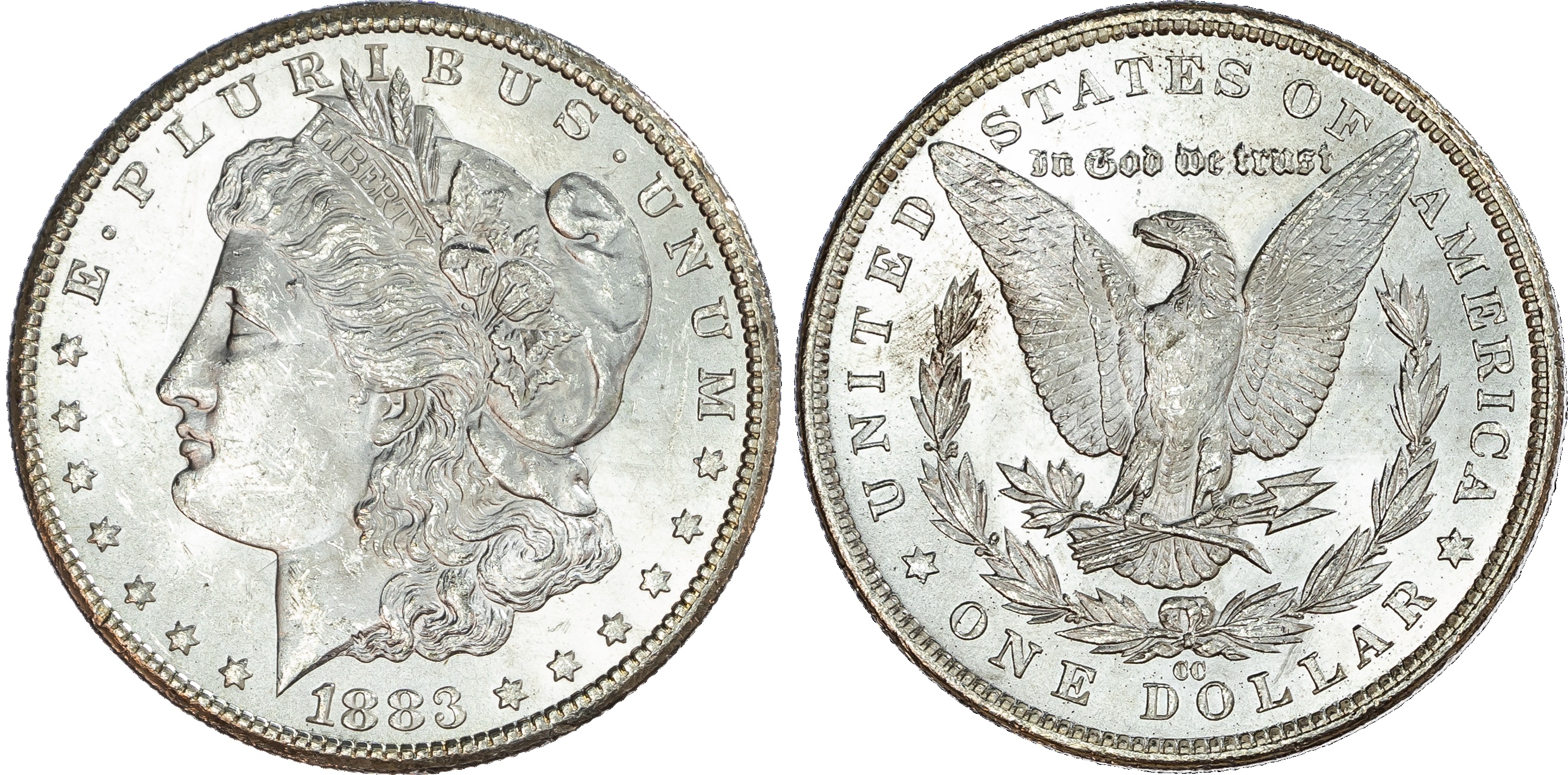 USA, silver Morgan Dollar, 1883, Carson City, 26.76g.