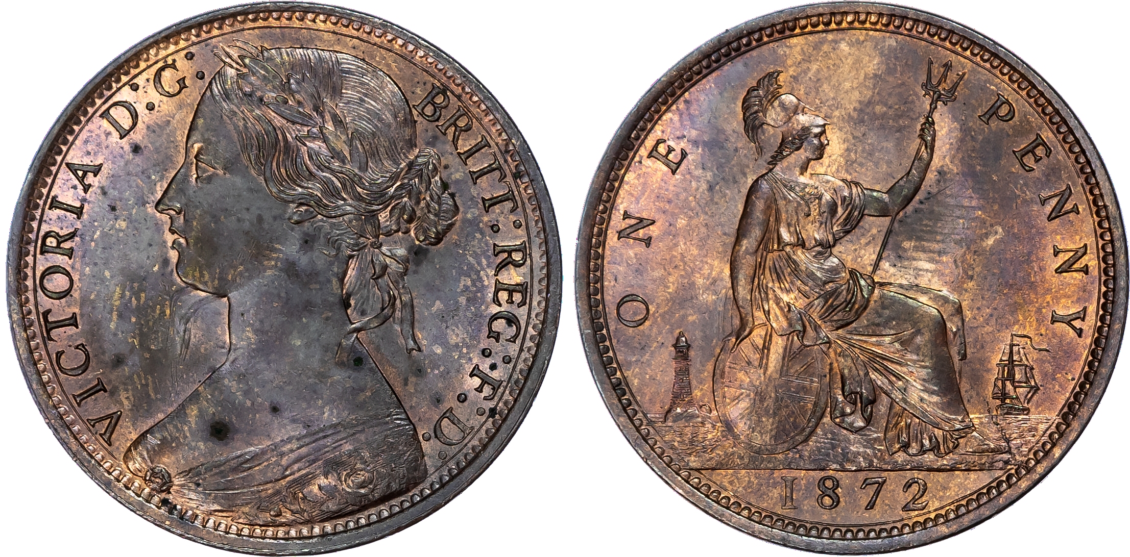 Victoria (1837-1901), Penny, 1872