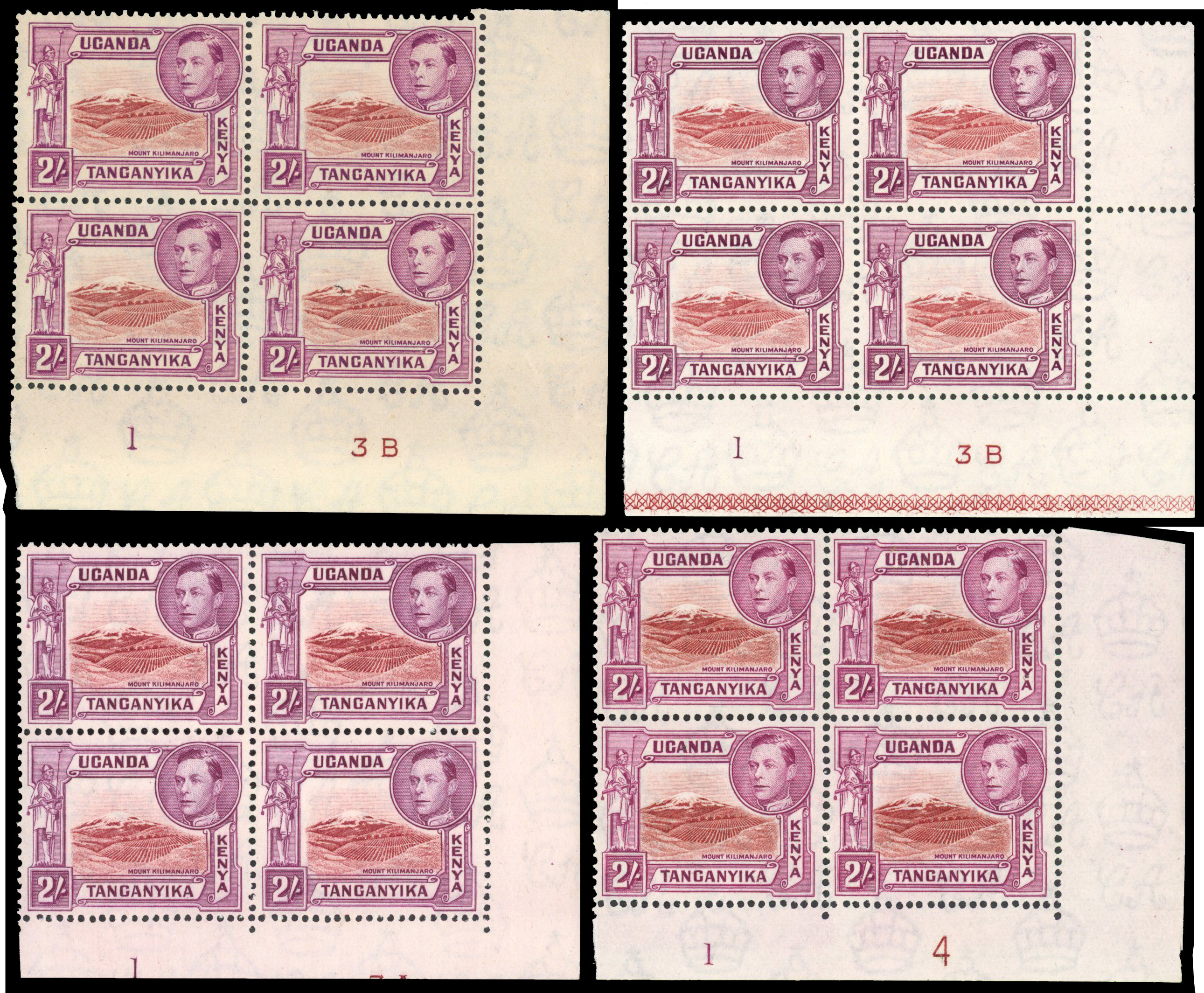 KUT SG 146b Plate blocks mint