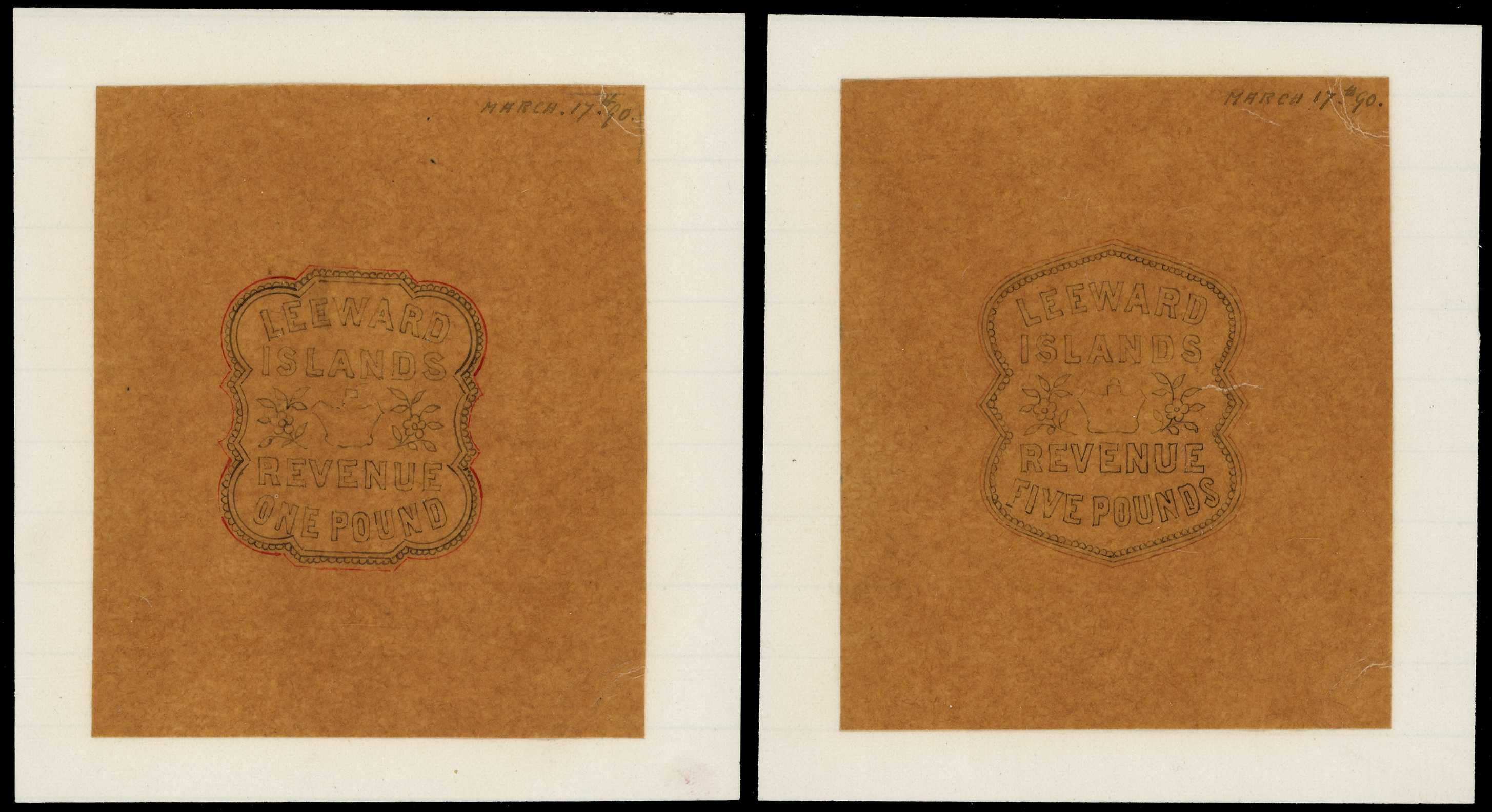 Direct Embossed Revenue: 1890 1d to £5 set...