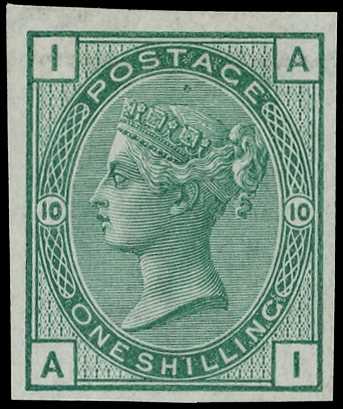 1874 1s green Pl. 10. Very fine and fresh...