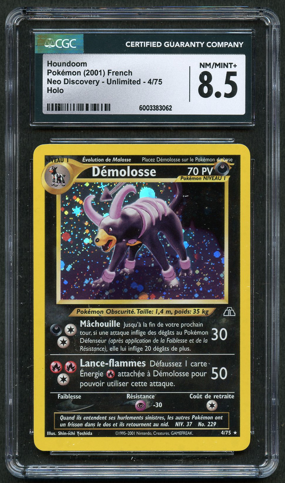 CGC 8.5 Houndoom - Neo Discovery FRENCH - [Démolosse]