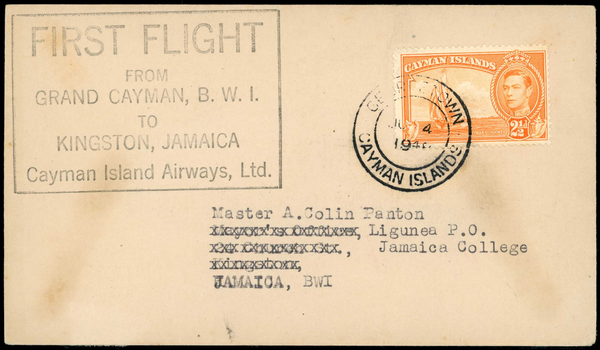 1947 Cayman Island Airways Ltd., group of...