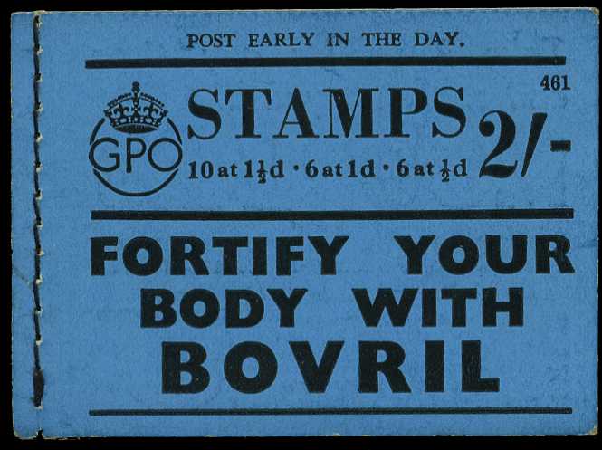 1939 (May) 2/- booklet (#461), side perfs...