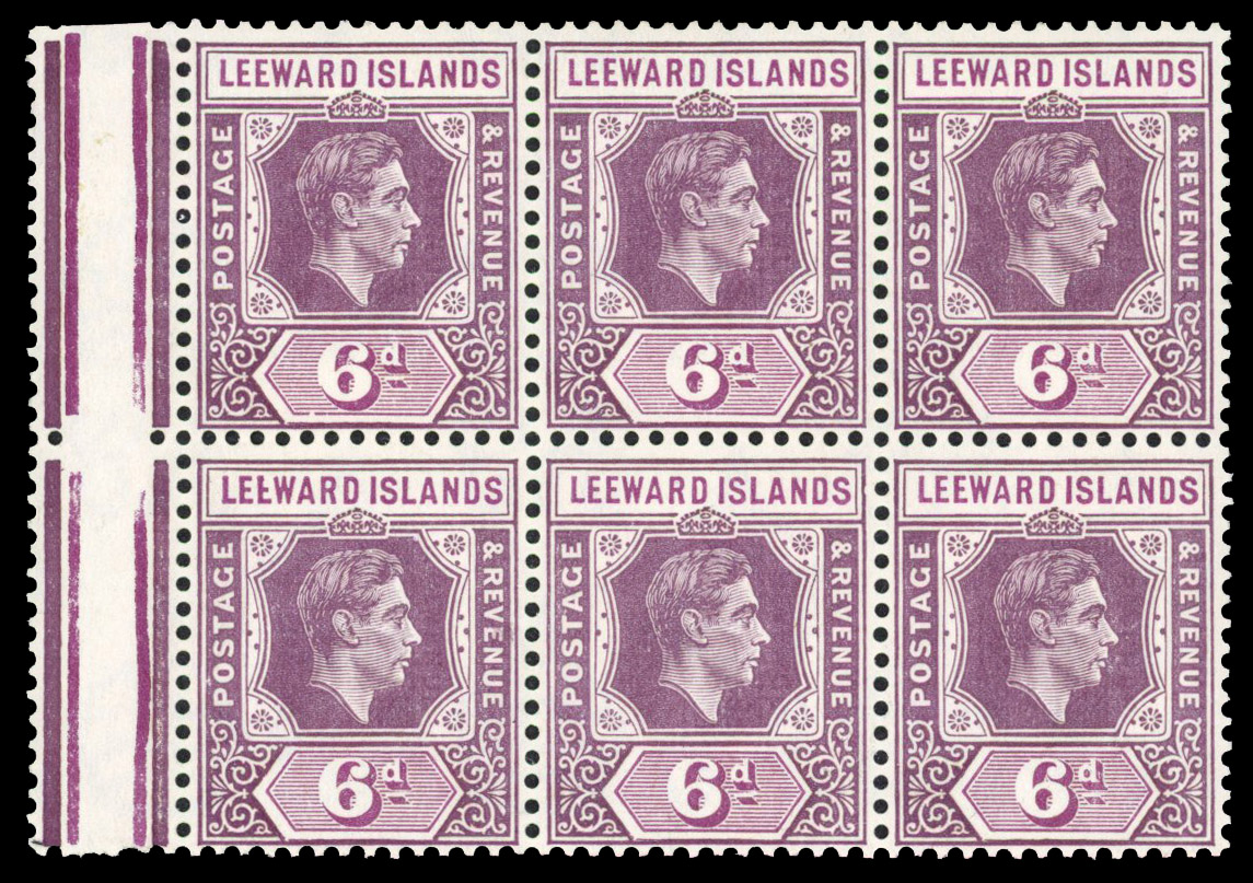 Leeward Islands SG 109ba block mint