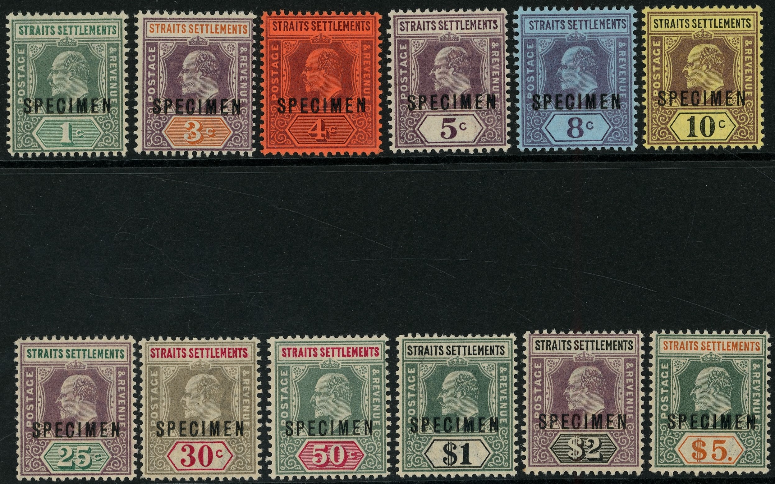 Straits Settlements SG 110s-121s...