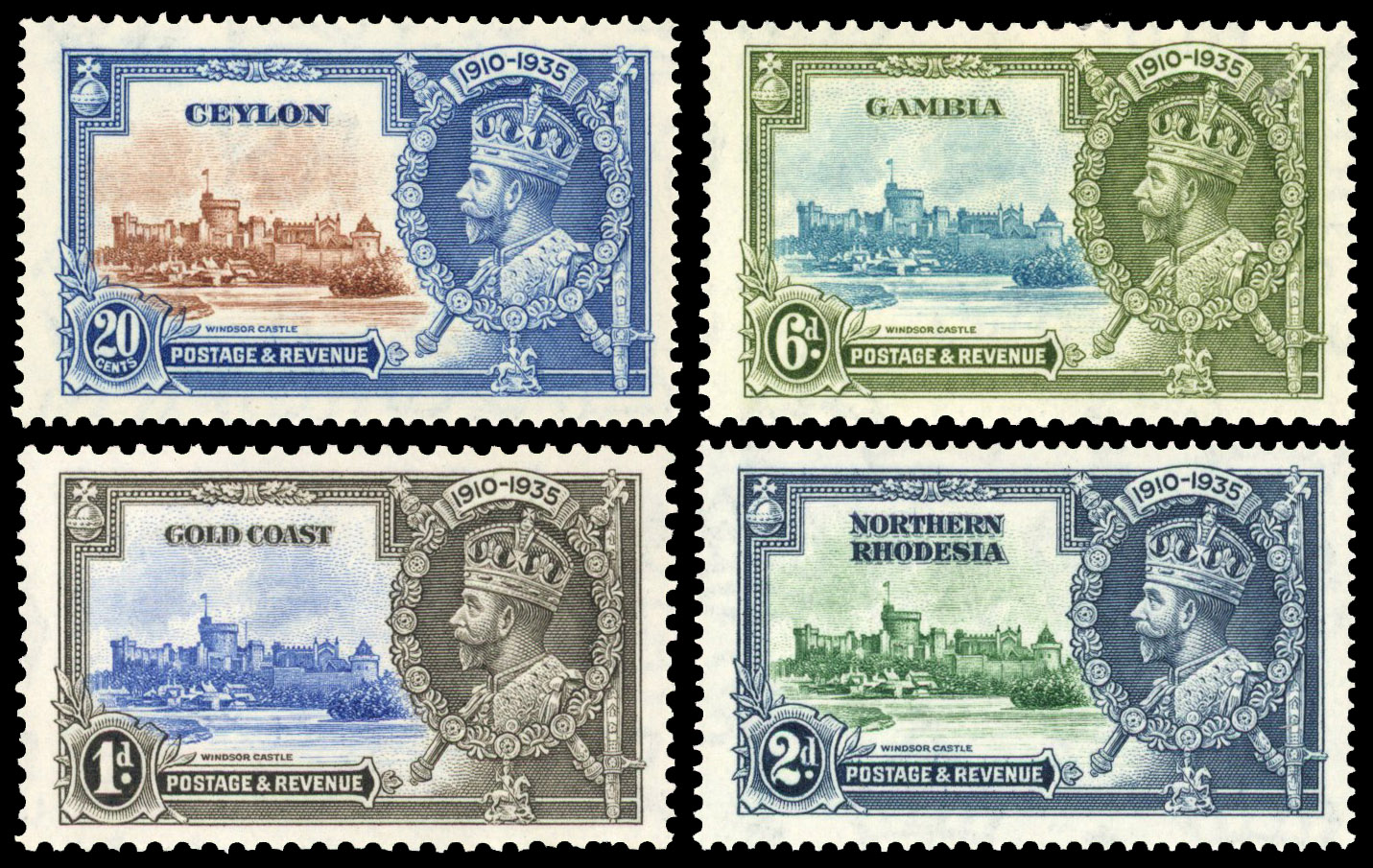 Omnibus 1935 Silver Jubilee varieties mint