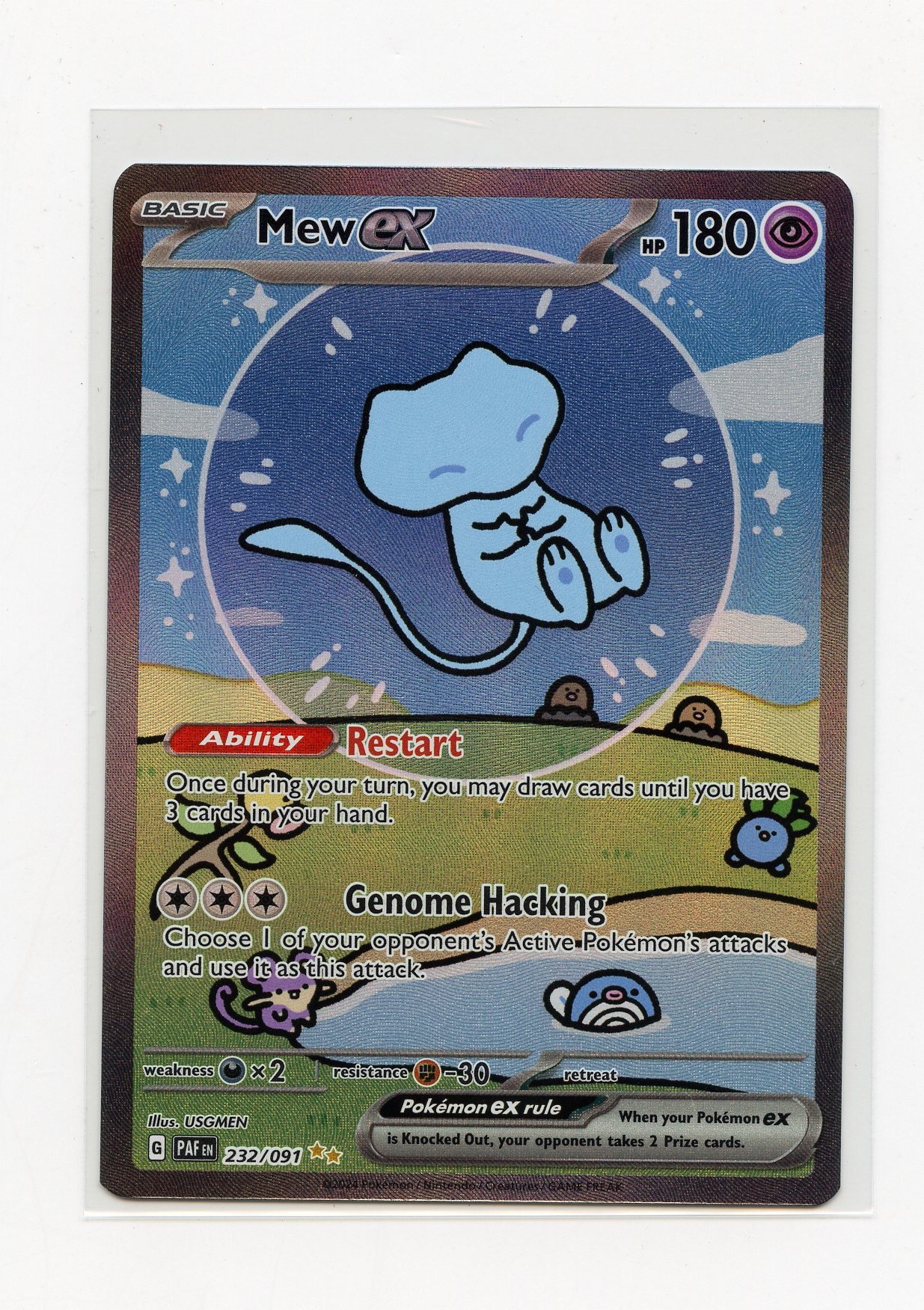 'Bubble' Mew ex #232 SIR Paldean Fates - NM