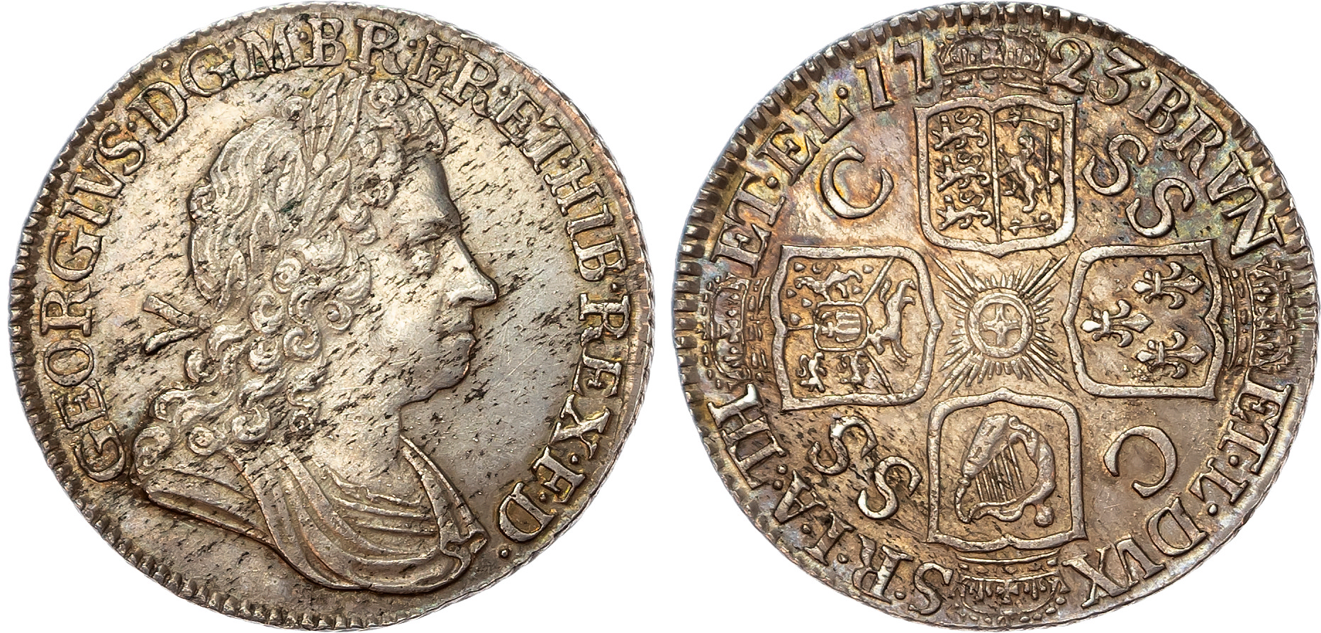 George I (1714-1727) Shilling, 1723, South Sea Company.