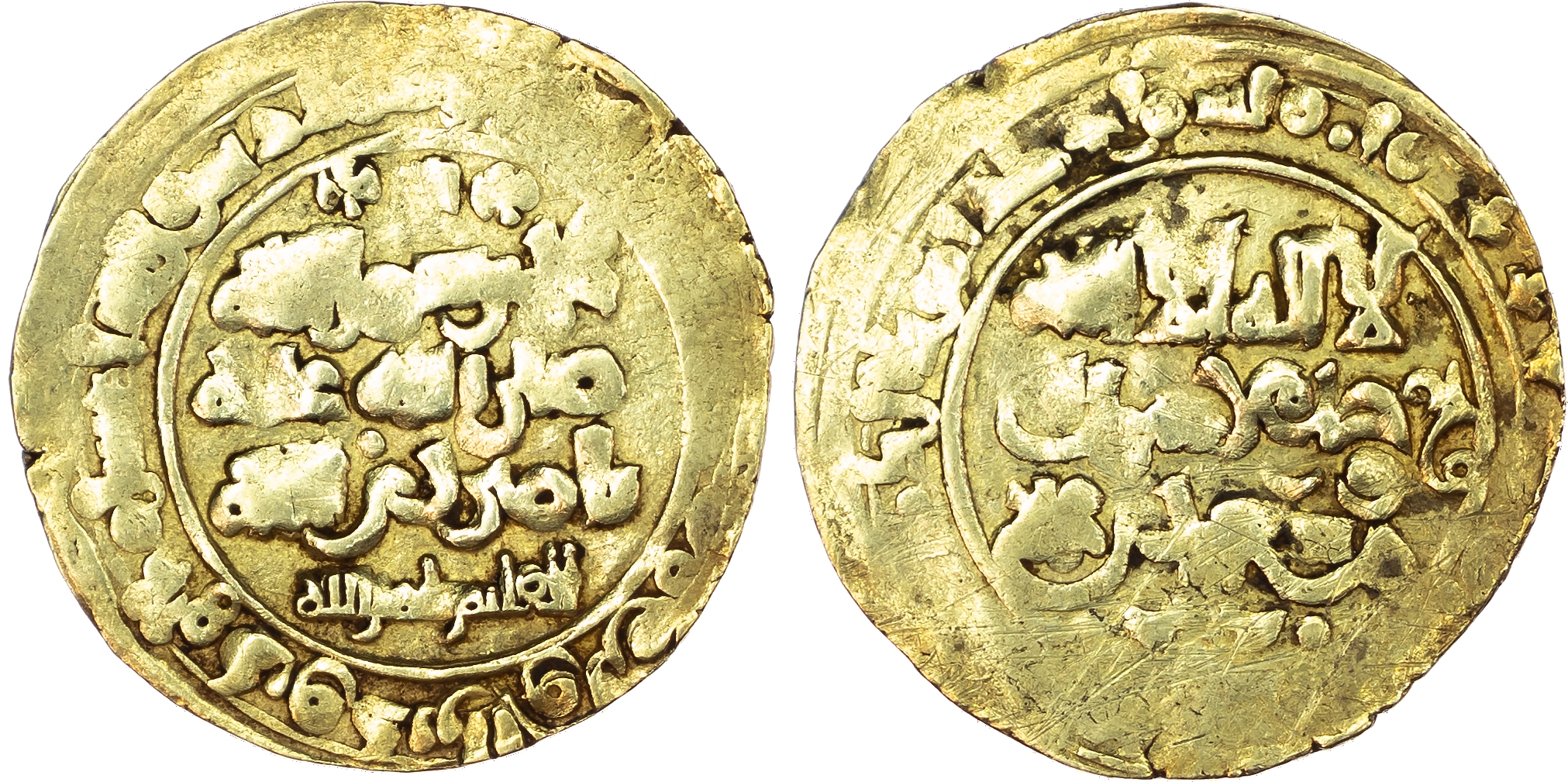 Ghaznavid, Mas’ud I (AH 421‑432 / 1031–1041 AD), debased gold Dinar