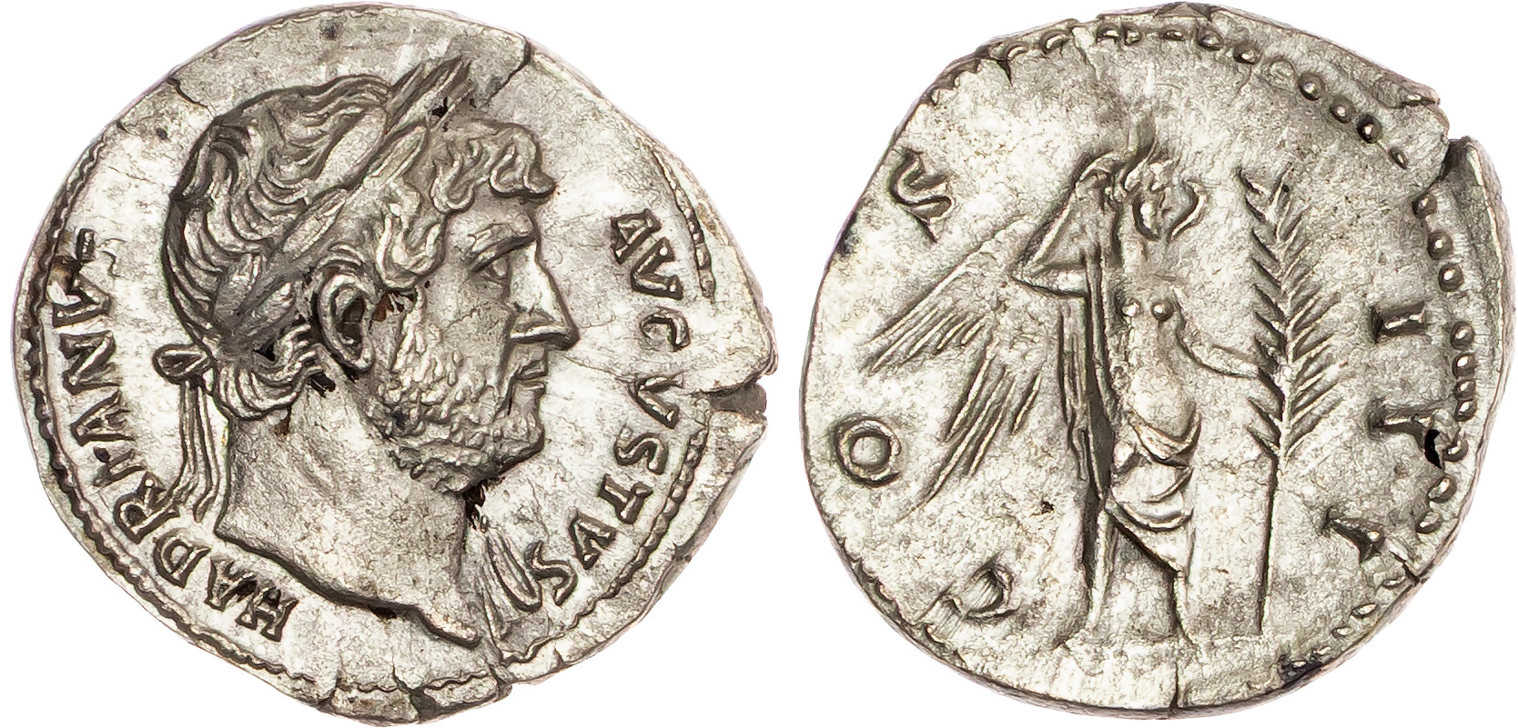 Hadrian (AD 117-138) AR Denarius, Rome, AD 126-127, 3.40g. 
