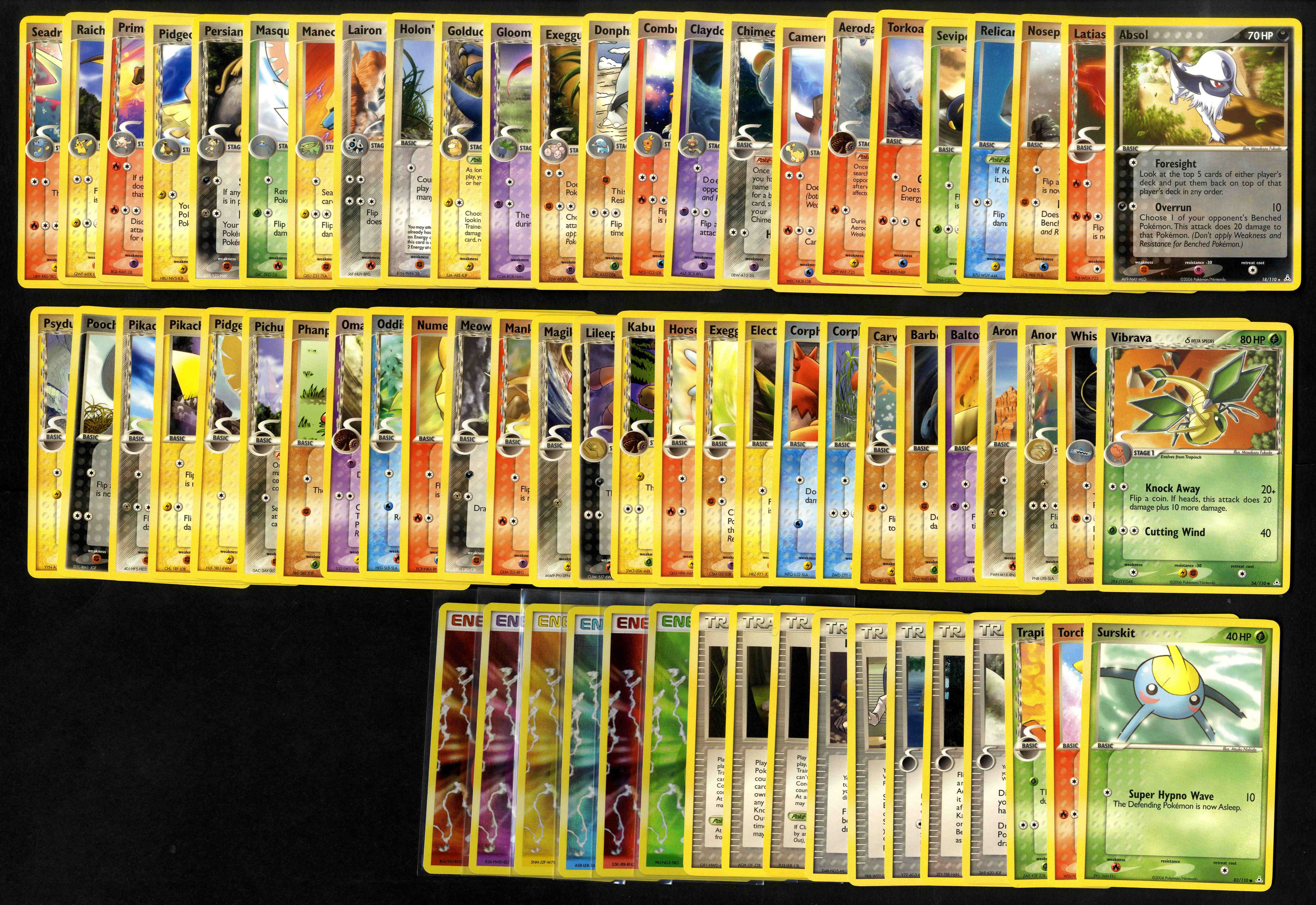 EX Holon Phantoms – Partial Complete Set 68/111 - EX-NM