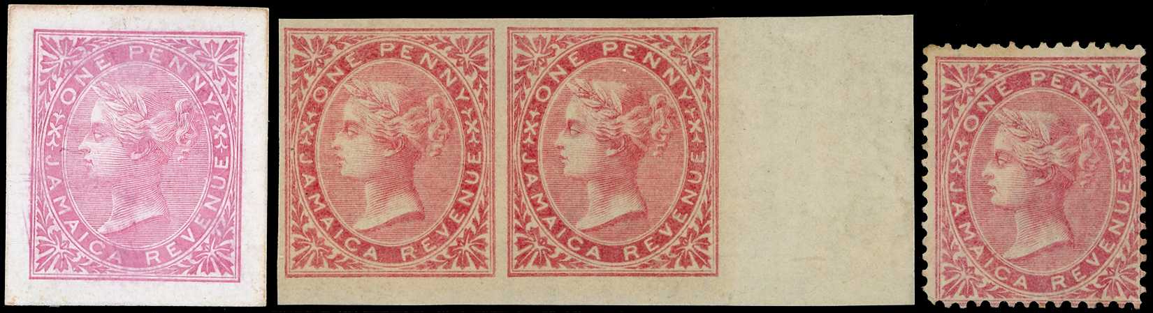 Postal Fiscal: 1865-73 Type F1 design,...
