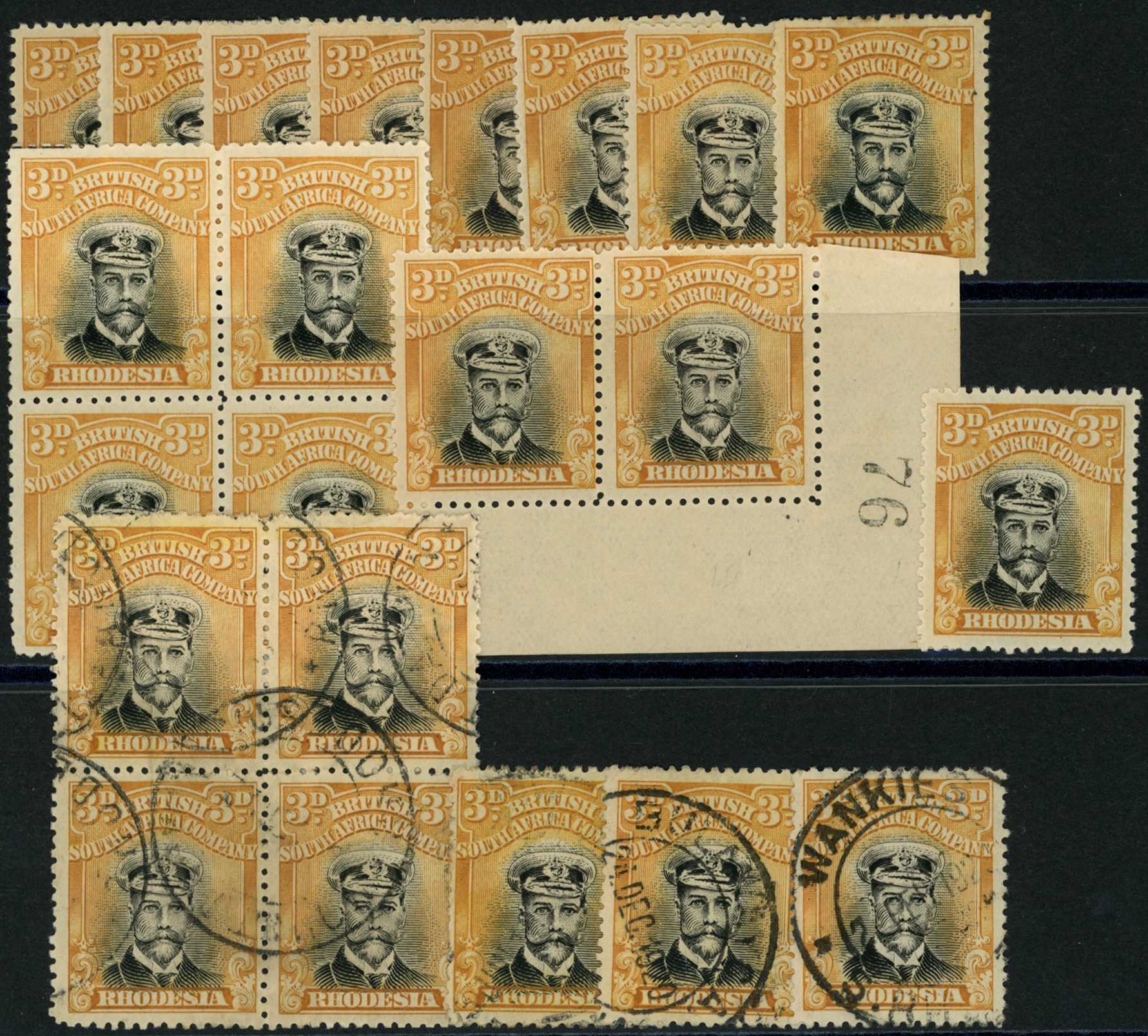 1918-21 3d Head Die IIIB, perf 14, toned...