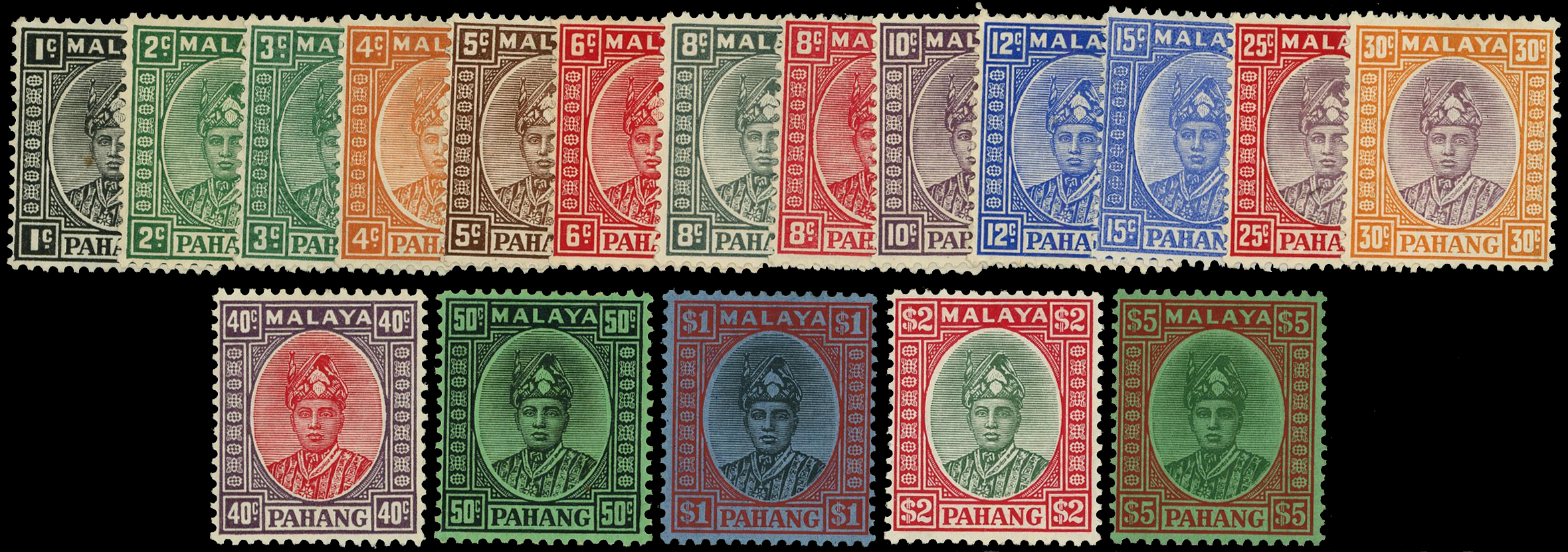 1935-41 set of eighteen, fine large part o.g.  SG 29-46,...