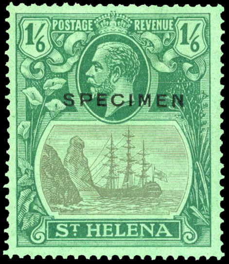 St Helena SG 107as Broken Mast Specimen