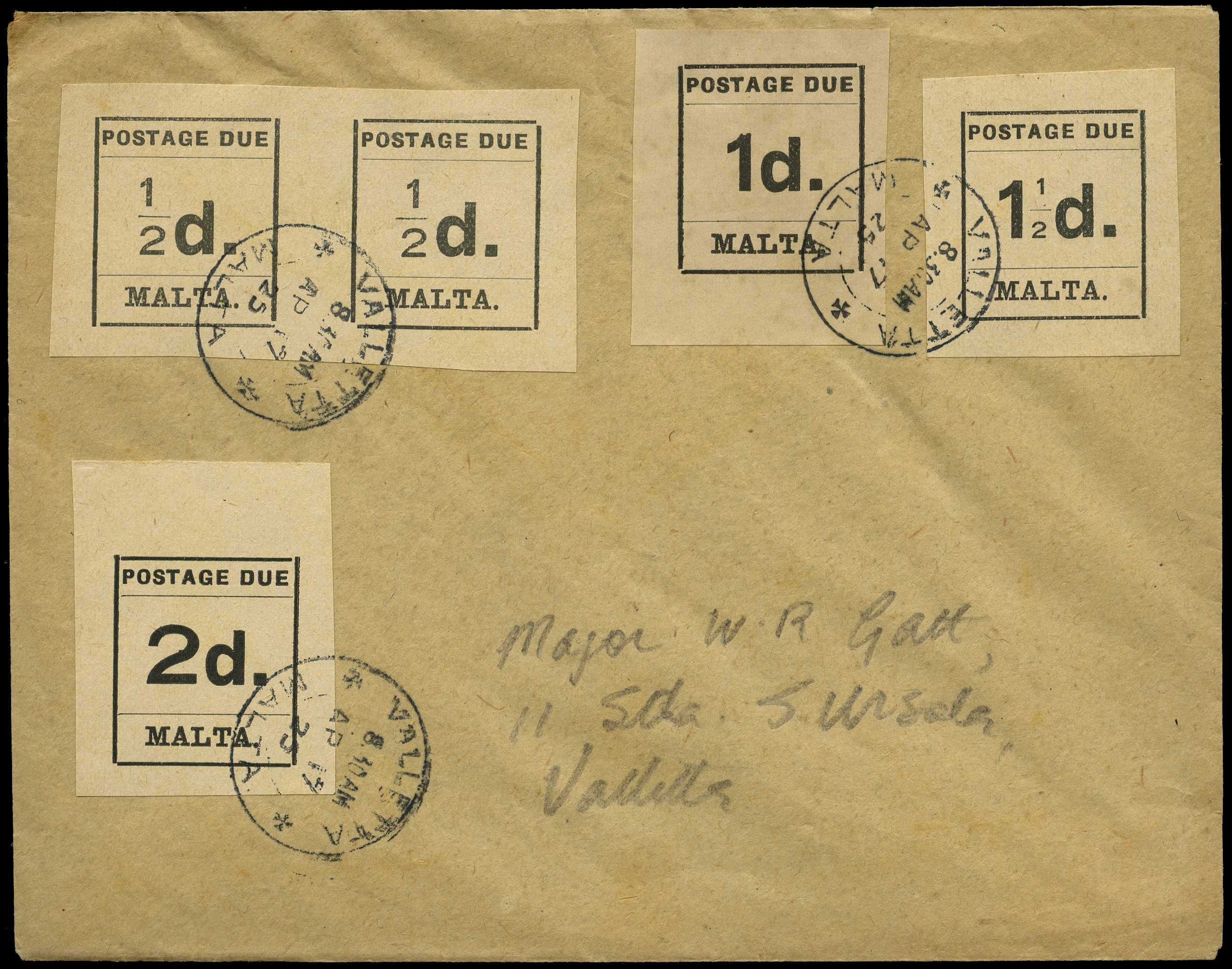 POSTAGE DUE: 1925 philatelic envelope bearing...