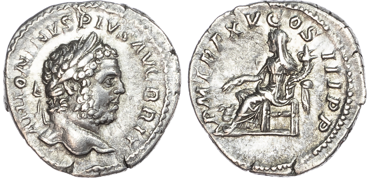 Caracalla (AD 198-217) AR Denarius, Rome, AD 212, 2.90g. 