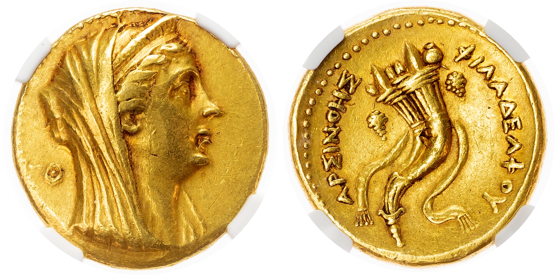 Ptolemaic Egypt, Arsinoe II (d. 270/268 BC) AV Octodrachm, Alexandria, struck under Ptolemy II, c. 252/1-250/49 BC, 27.72g. 