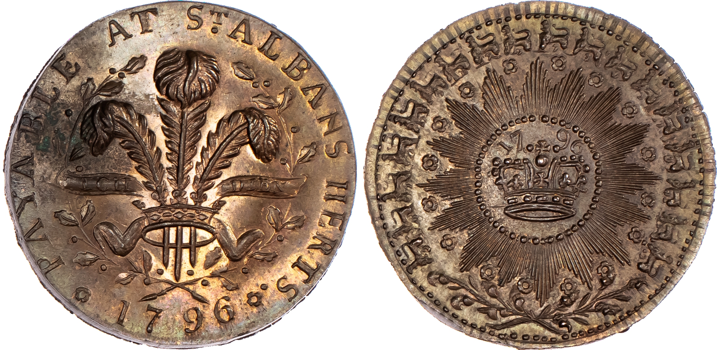 St. Albans, Denton's Halfpenny 1796, Prince...