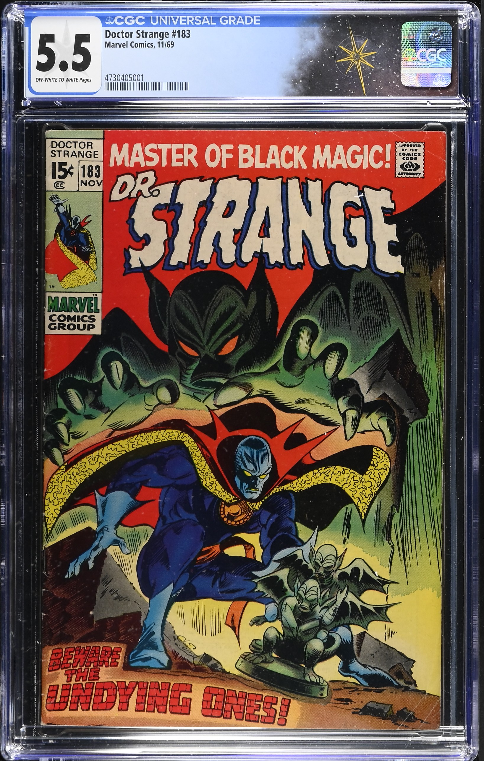 Doctor Strange #183 CGC 5.5 Final Issue & 1st Appearance of The Undying Ones (Marvel Comics, 1969) Off-White to White Pages