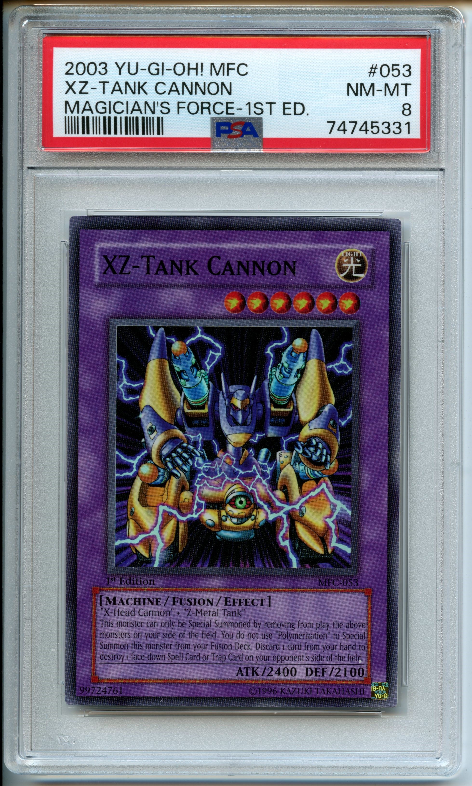 Yu-Gi-Oh! - XZ-Tank Cannon  1st Edition  - Magician's Force  - PSA 8