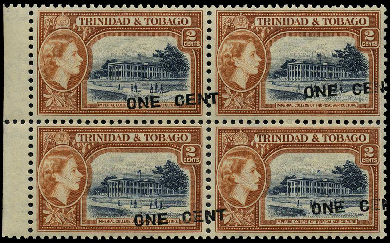 1956 1c on 2c ovpt., with overprint misplaced...