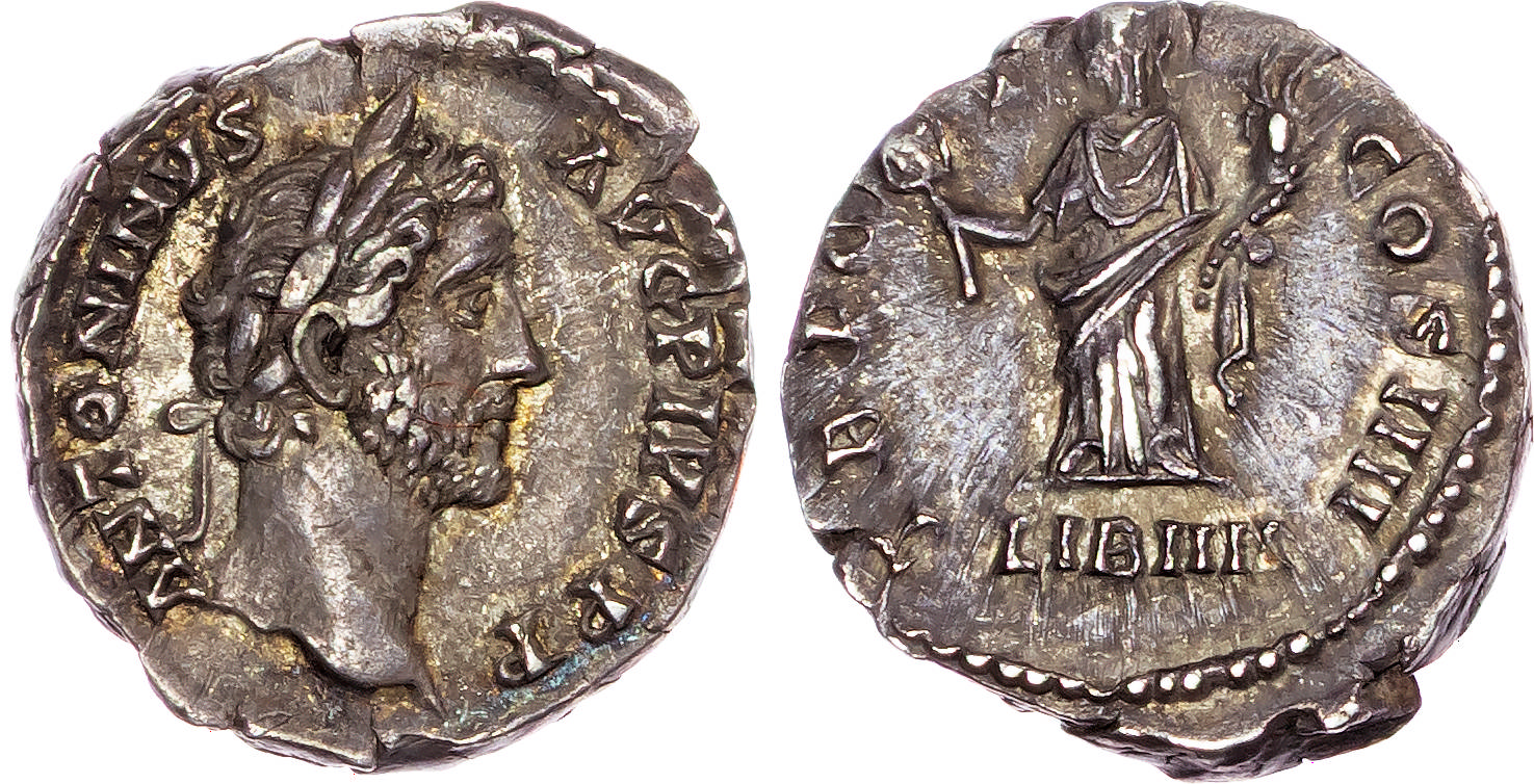Antoninus Pius (AD 138-161) AR Denarius, Rome, AD 145-147, 3.32g.