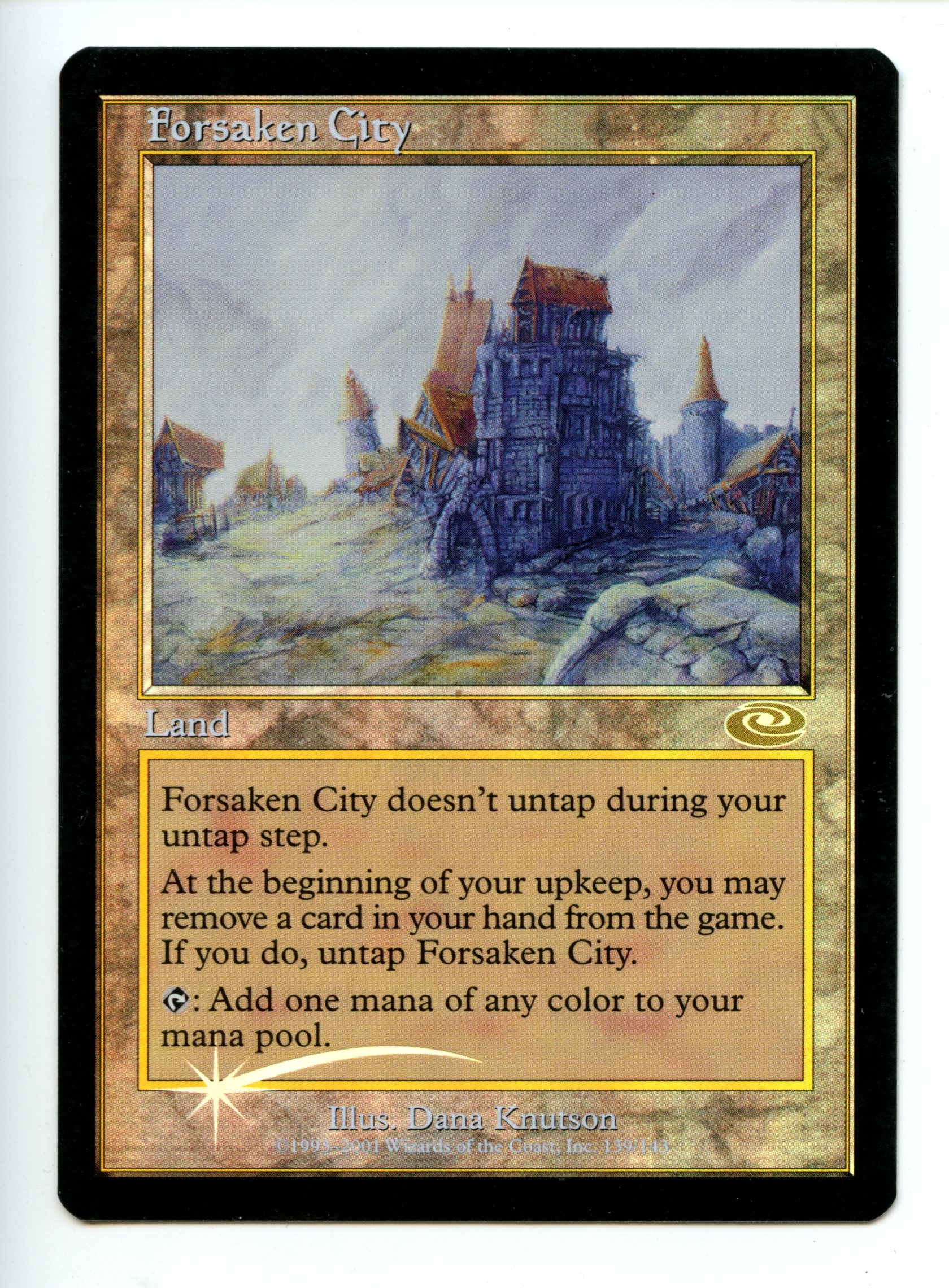 Magic The Gathering  - Forsaken City  FOIL  - Planshift  - Moderately Played