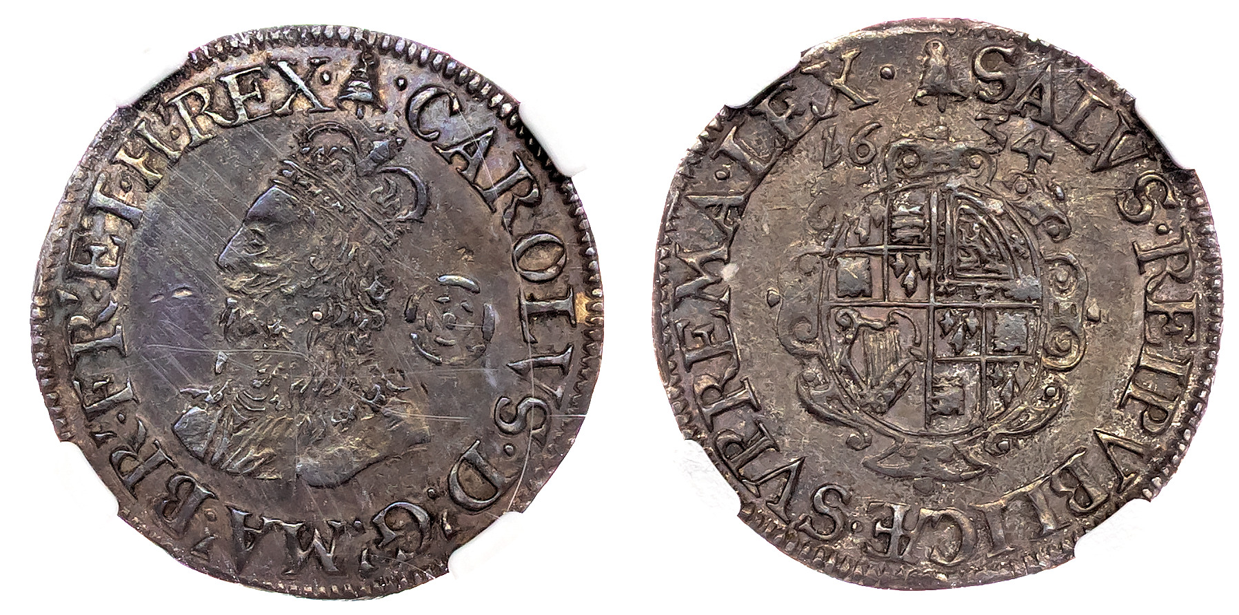Charles I (1625-49), Silver Pattern Threepence, 1634. NGC AU55 (Finest Graded)