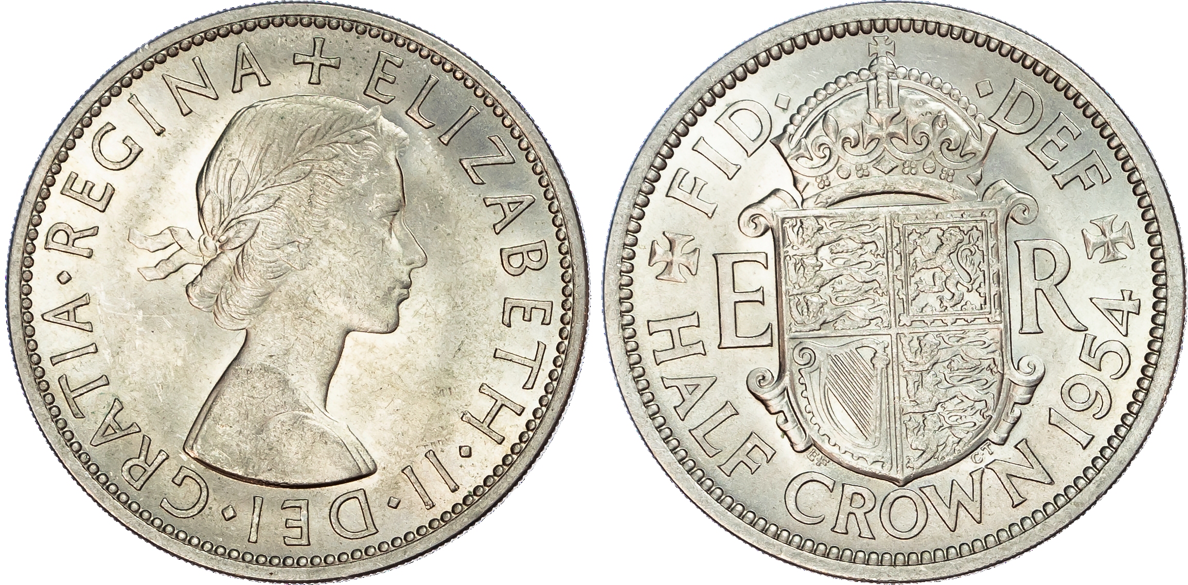 Elizabeth II (1952-2022), Halfcrown 1954