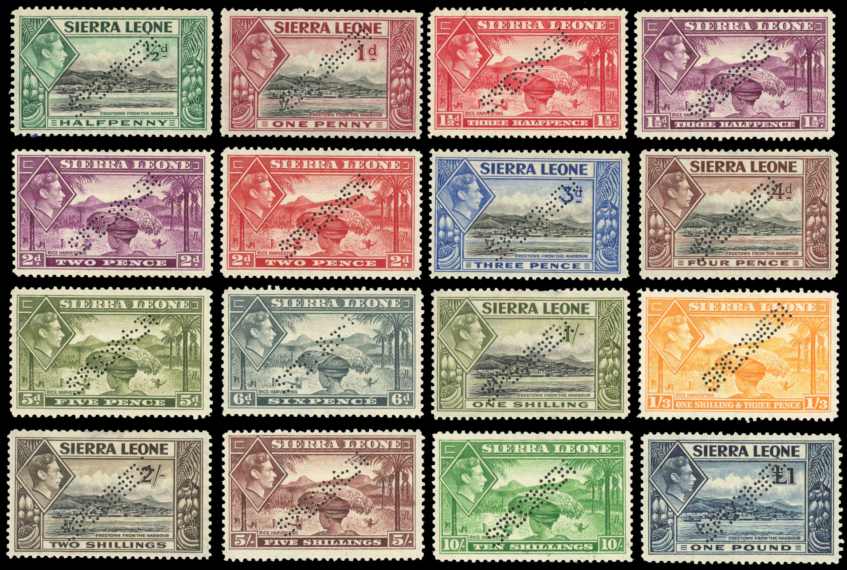 Sierra Leone SG 188s-200s Specimens