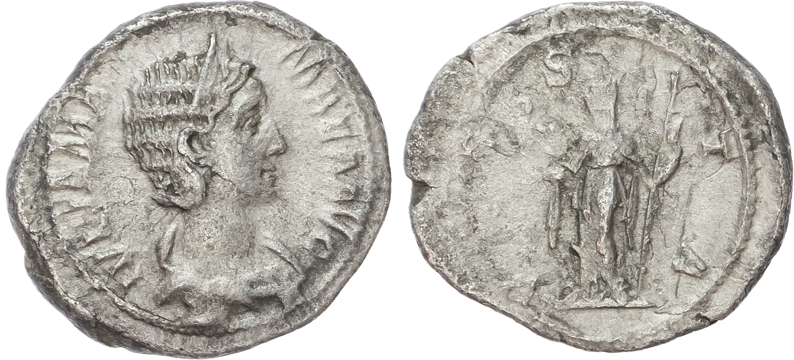 Julia Mamaea (Mother of Severus Alexander), AR Denarius, Rome, AD 230-231, 3.74g. 
