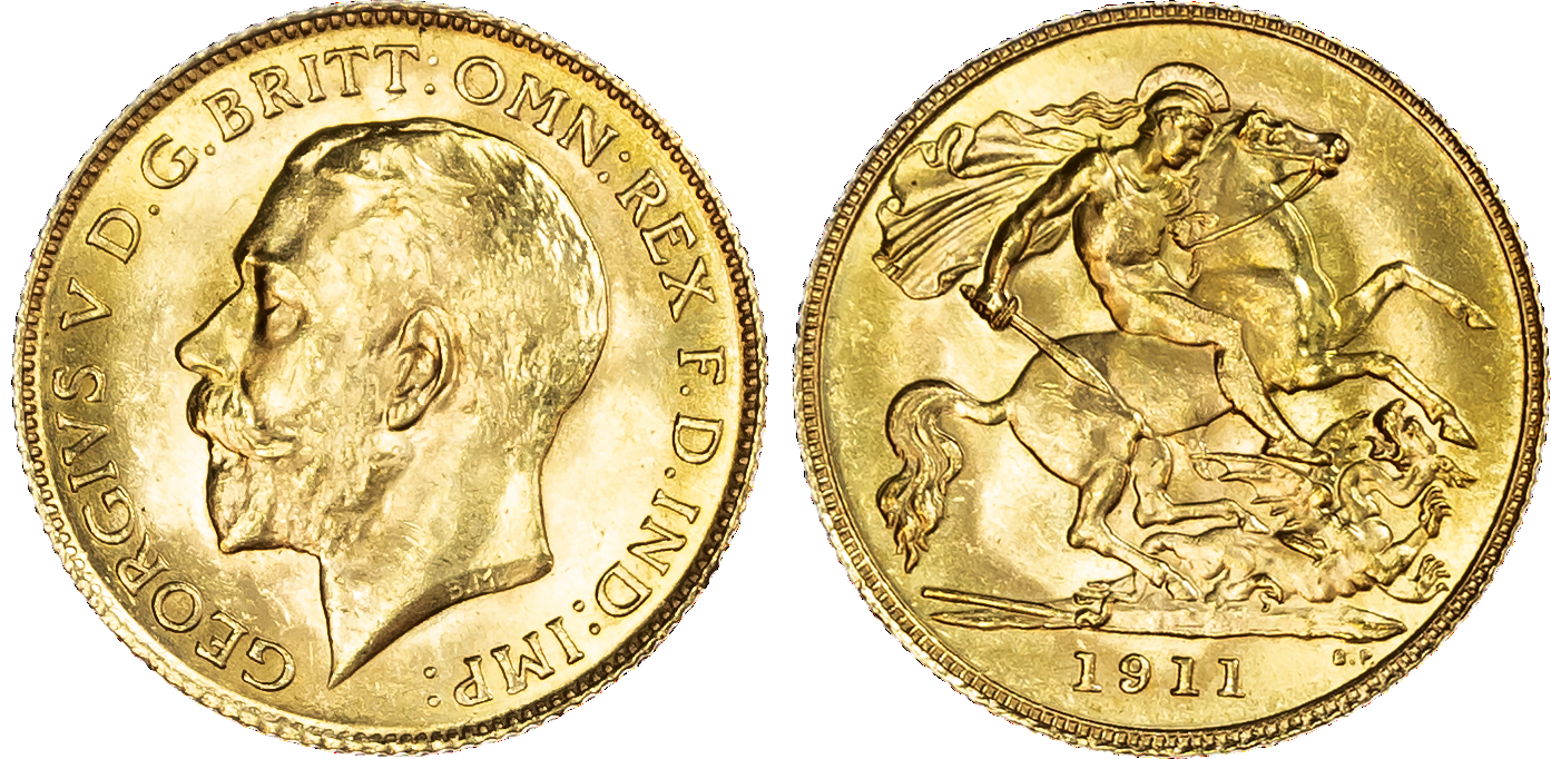 George V (1910-1936), Half Sovereign, 1911