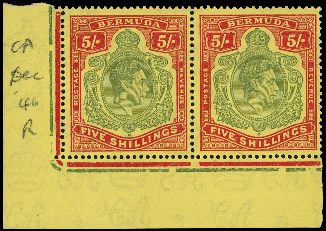 Bermuda SG 118e pair mint