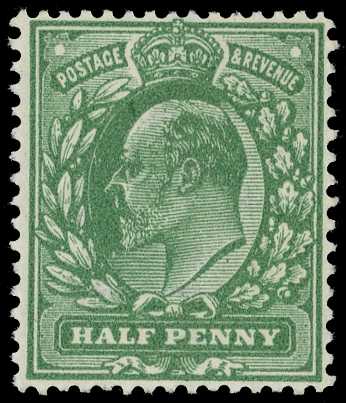 1911 ½d deep dull green (very blotchy...