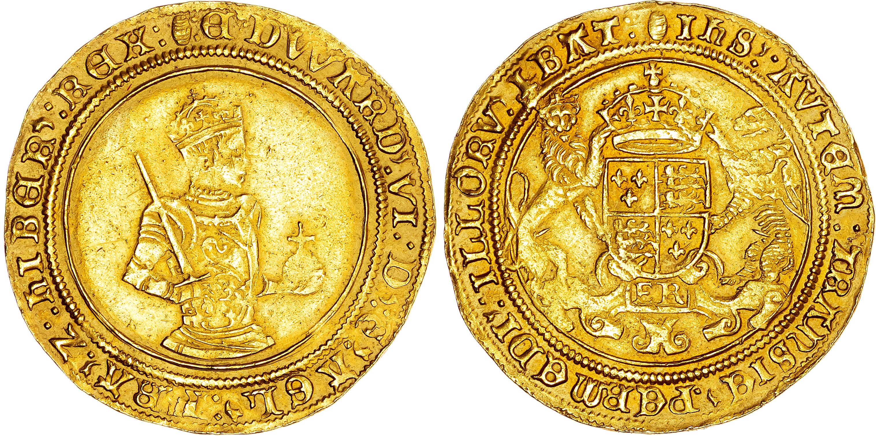 Edward VI (1547-1553), AV Sovereign, Third Period, Crown Gold, Tower (London) mint, mm. tun (1551-3).