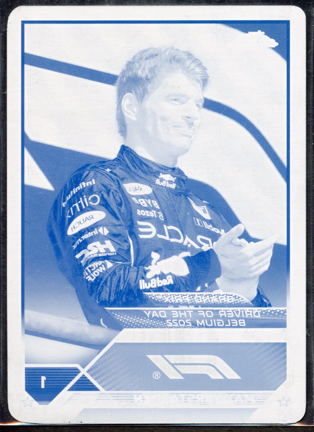 <p>2023 Topps Chrome F1 Max Verstappen Cyan Printing Plate #179</p>