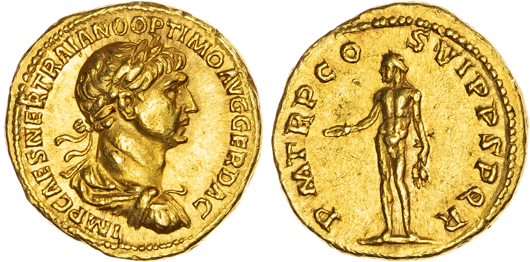 Trajan (AD 98-117) AV Aureus, Rome, AD 114-116, 7.24g. 