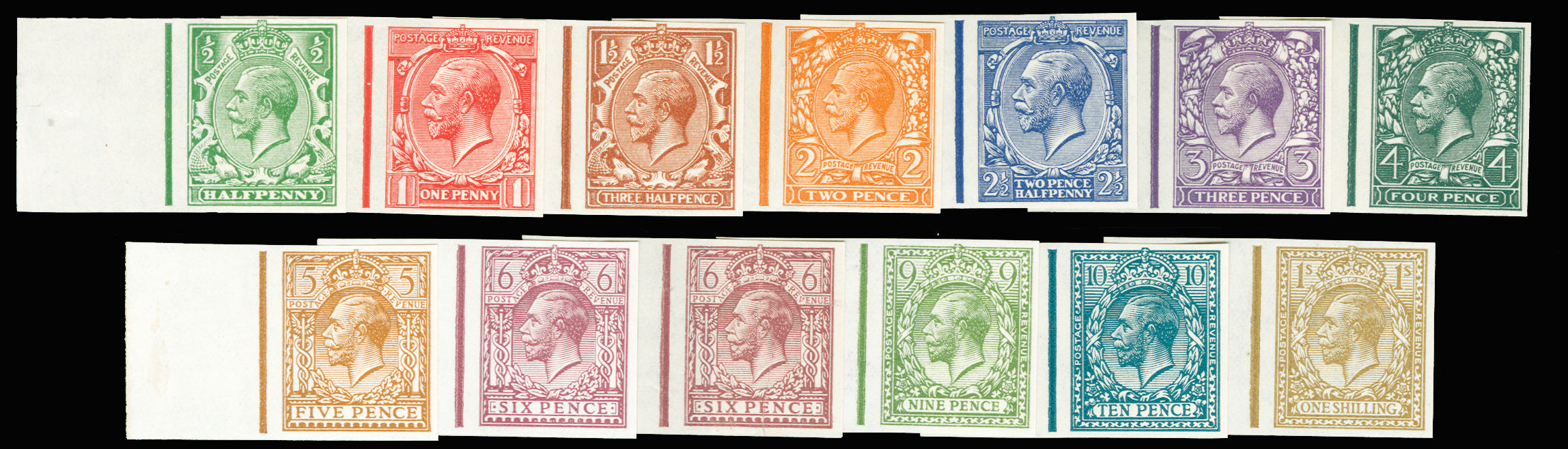 GB 1924 SG 418-29 imprimaturs