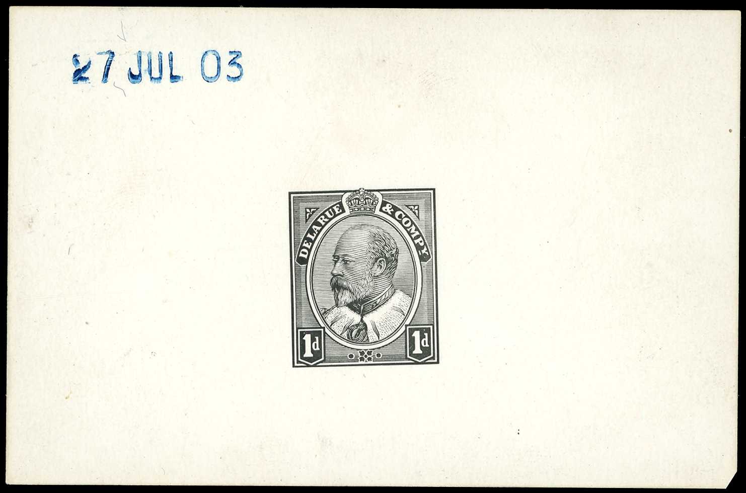 1903 1d "Canada Head" essay die proof (Die...