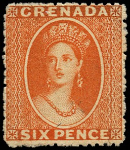 1878 (Aug) 6d deep vermilion, wmk small star...