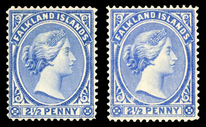 SG 27 1891 2½d pale chalky ultramarine shades mint